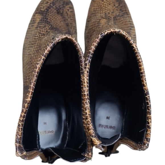 Bershka Python Chunky Heel Ankle Boots Size 36 EU 6 US - Picture 9 of 14